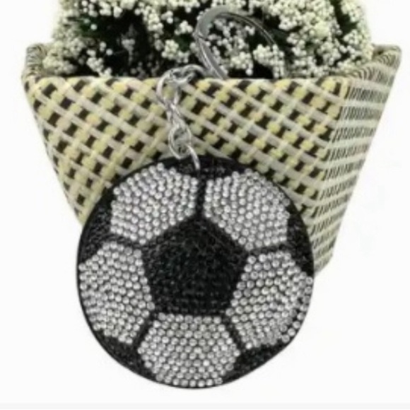 NWT Sparkle Rhinestone Soccer key chain/bag charm. - Picture 1 of 1